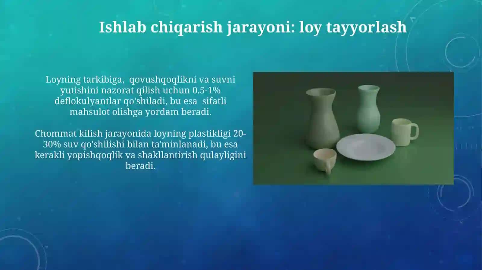 Chinni va fayans ashyolari texnologiyasi 3