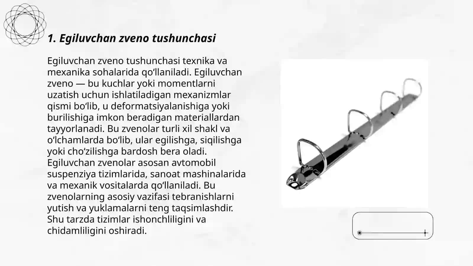 Egiluvchan zvenoli mexanizmlar 3