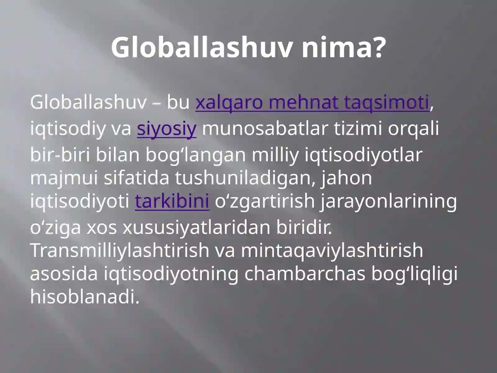 Globallashuv sharoitida Markaziy Osiyoda geosiyosiy muammolar 3
