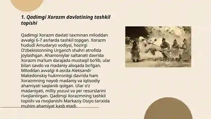 Qadimgi Xorazm qadimgi Baqtriya davlatlarini tarixiy bosqichlari 3