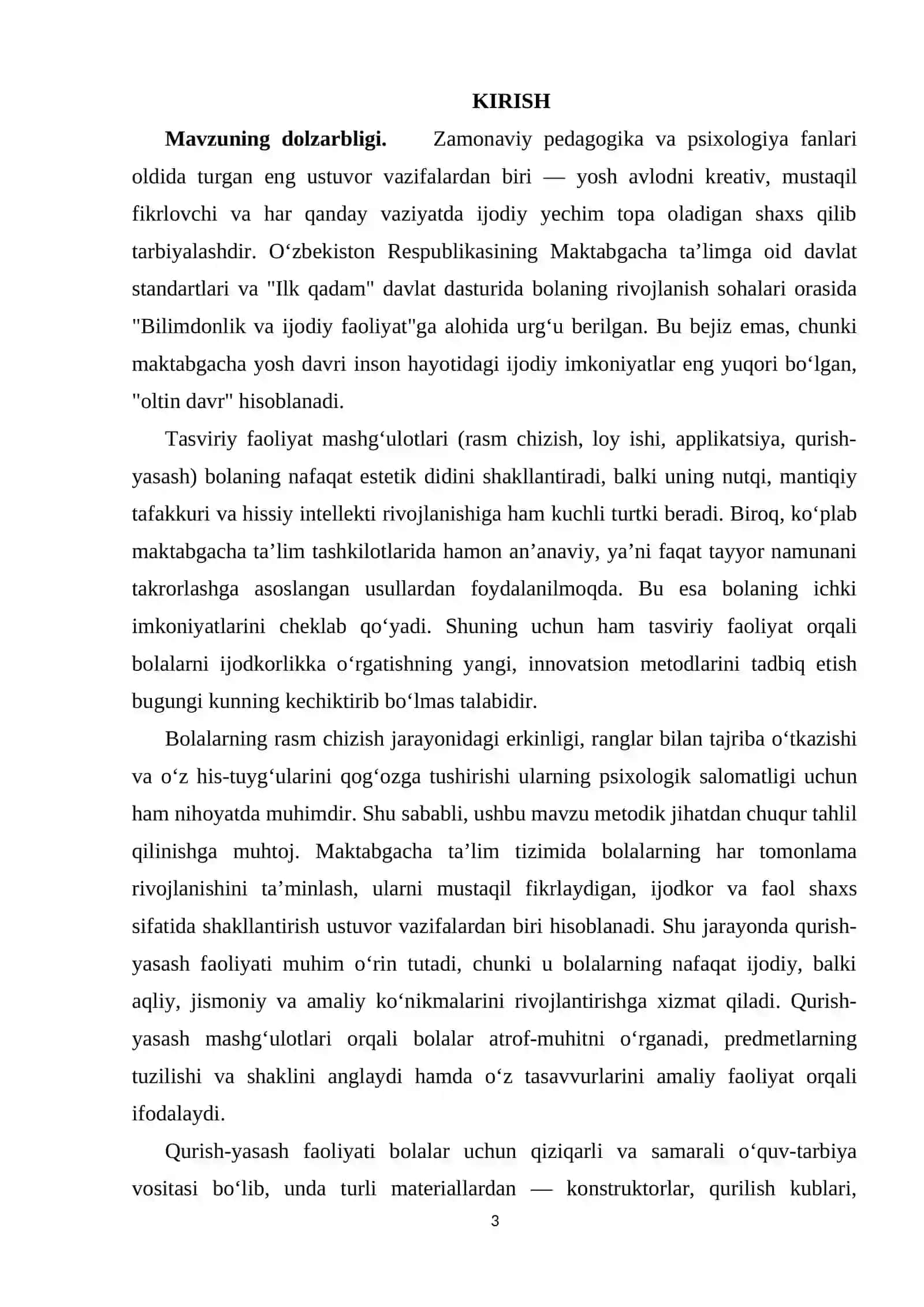 TASVIRIY FAOLIYATGA O‘RGATISH METODIKASI 3