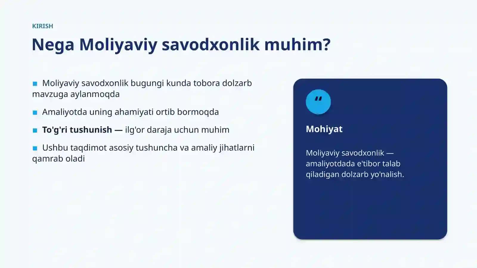 Moliyaviy savodxonlik 3