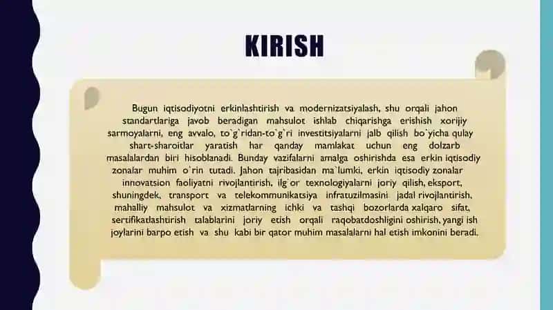 Erkin iqtisodiy zonalarning tashkil etilishi va ularning faoliyati 3