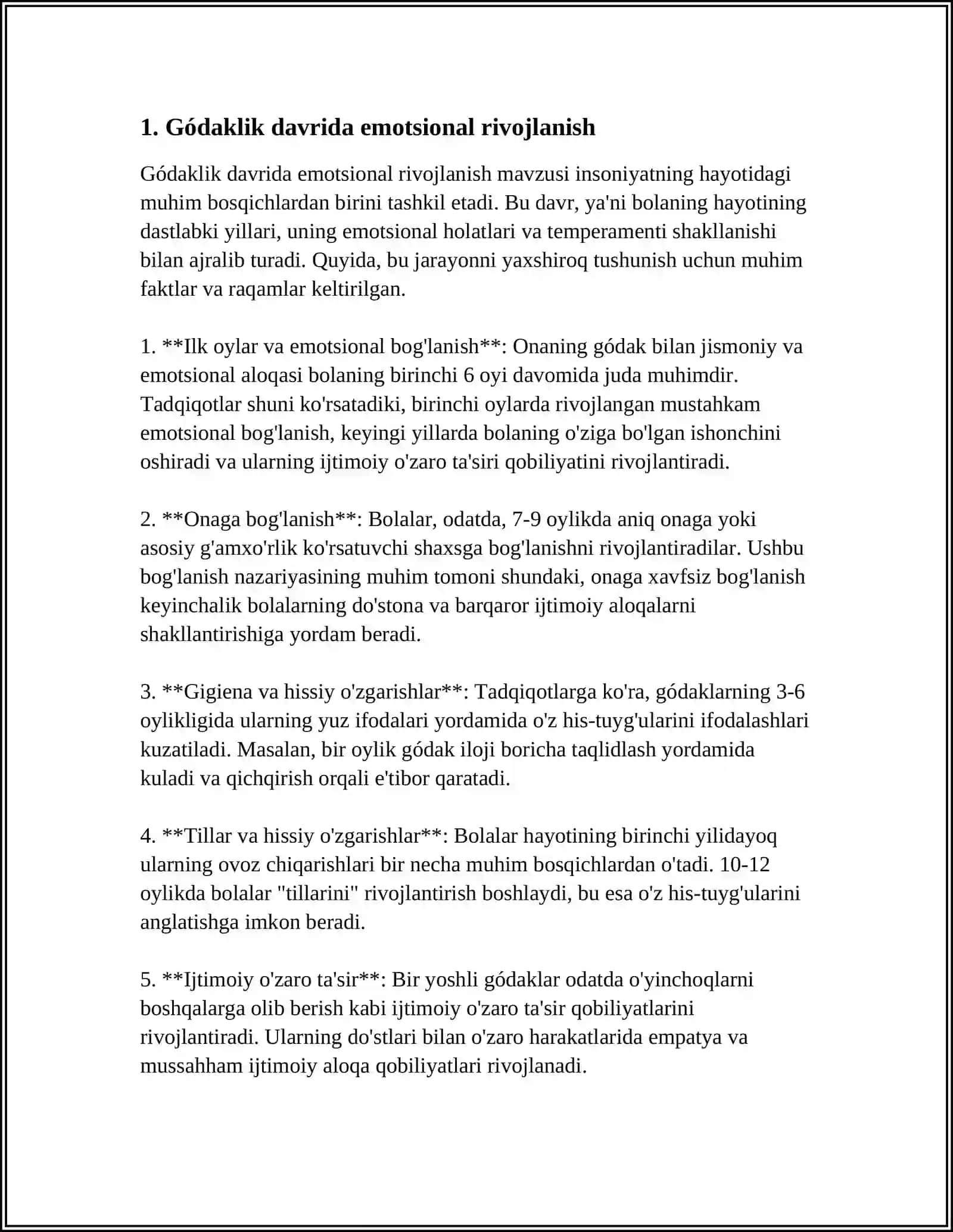 GÓDAKLIK DAVRINING PSIXOLOGIK XUSUSIYATLARI REFERAT 3