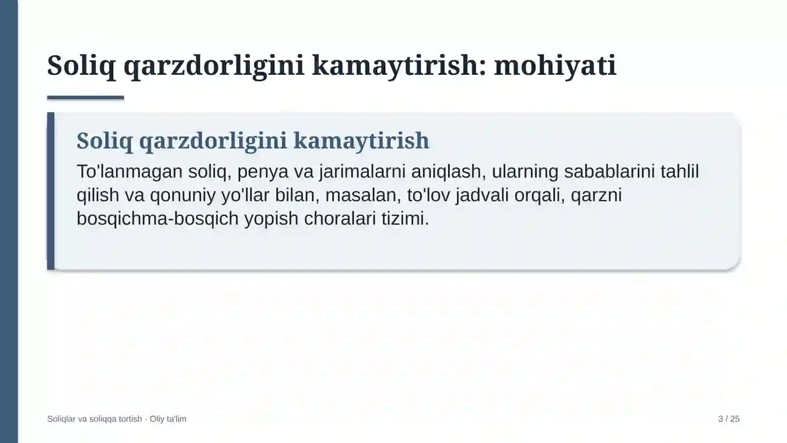 fintex kompaniyalarida soliq qarzdorligini kamaytirish 5967 3
