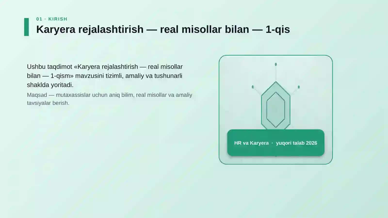 Karyera rejalashtirish — real misollar bilan — 1-qism 3