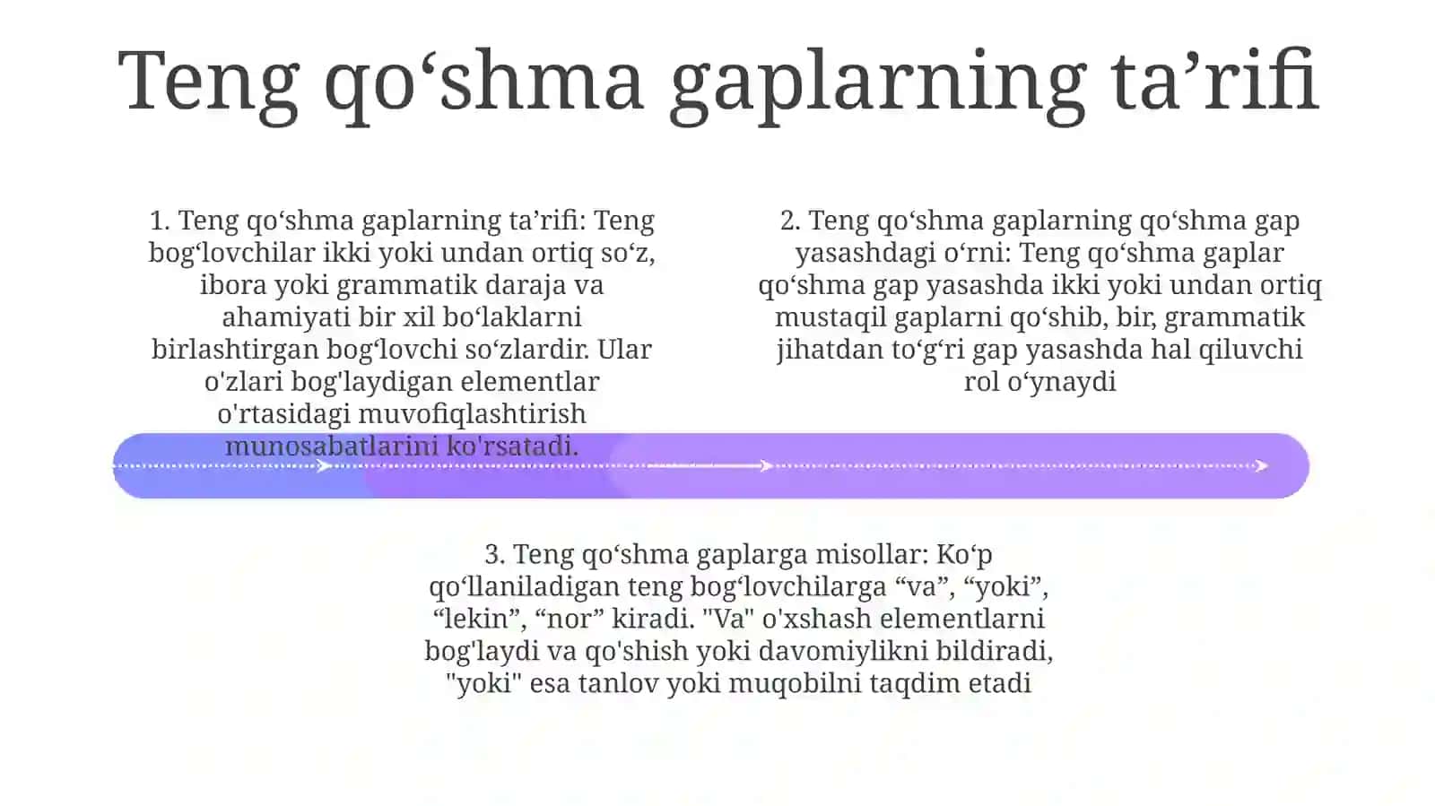 BogʻLangan QoʻShma Gapni Tashkil Etishda TengBoʻGʻLovchilarningRoʻLi 3