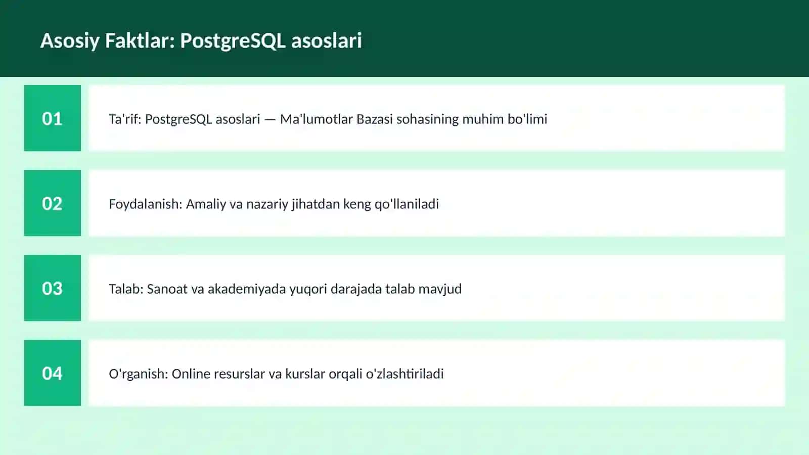 PostgreSQL asoslari 3