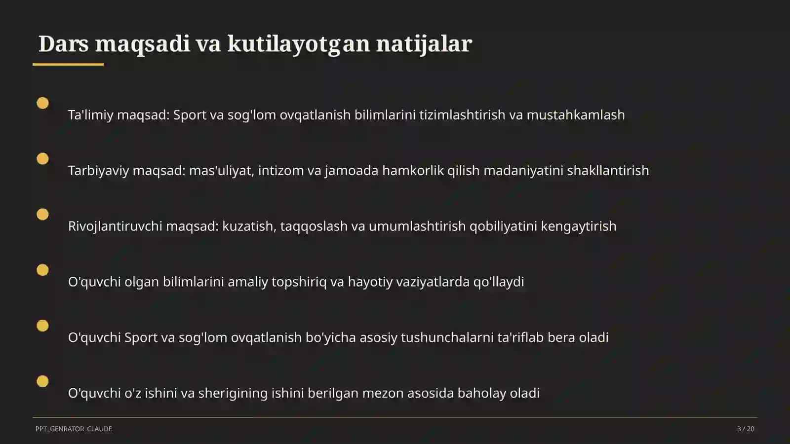 Sport va sog'lom ovqatlanish (8-sinf) 3