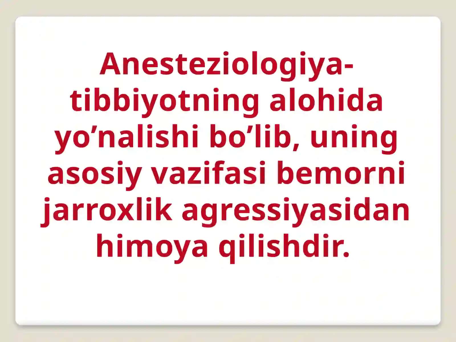 Mahalliy anesteziya uchun anestetiklar tayyorlash. 0,5% novokain eritmalarini amaliyot vaqtida qo’llash 3