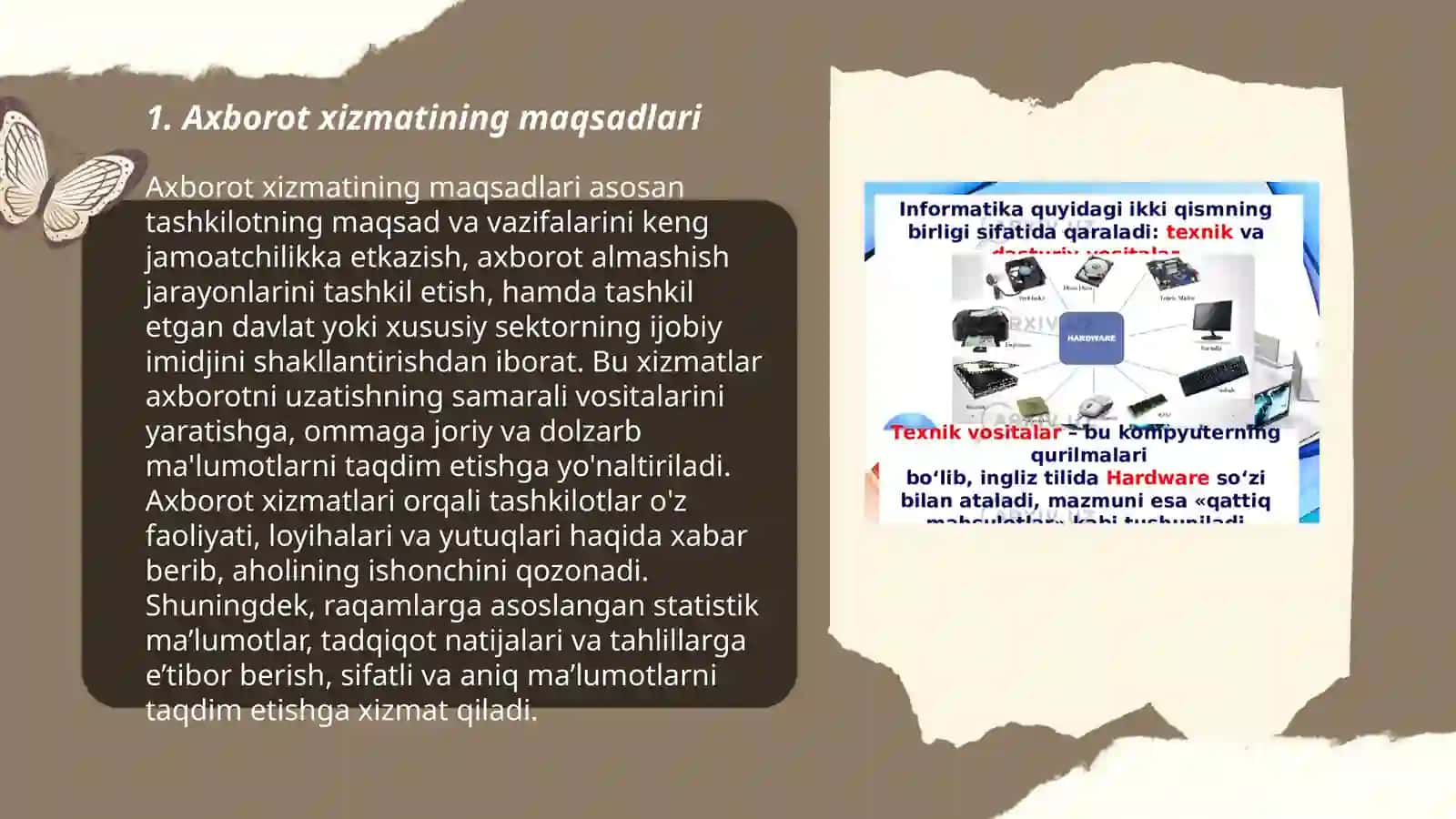 Hokimlik axborot xizmatlari faoliyatining asosiy tamoyillari. Axborot xizmati faoliyati: maqsadi, funksiyalari va tuzilmasi 3