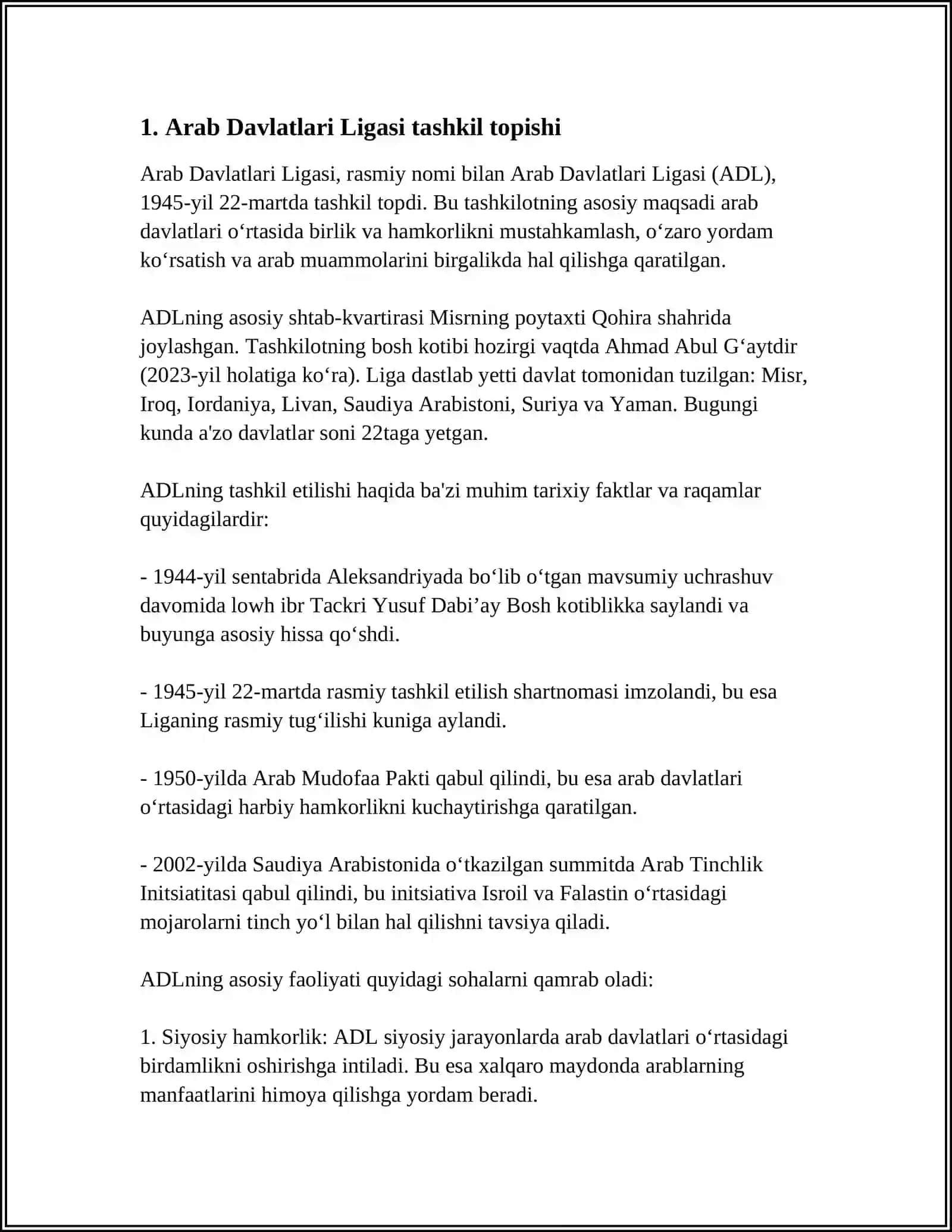 ARAB DAVLATLARINI LIGASINING MAQSADI 3
