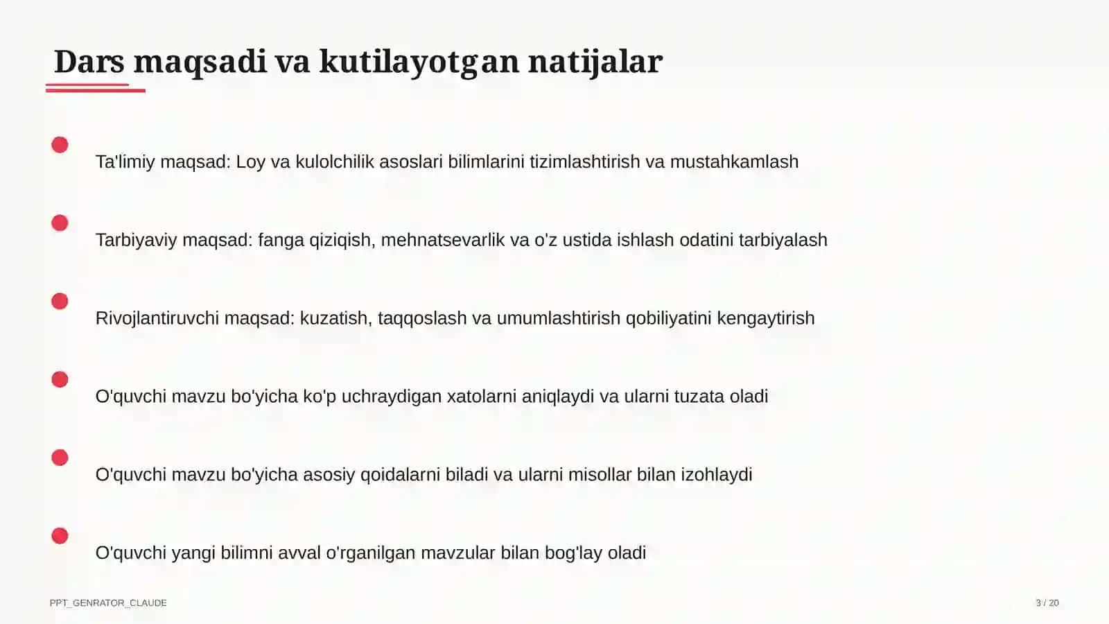 Loy va kulolchilik asoslari (4-sinf) 3
