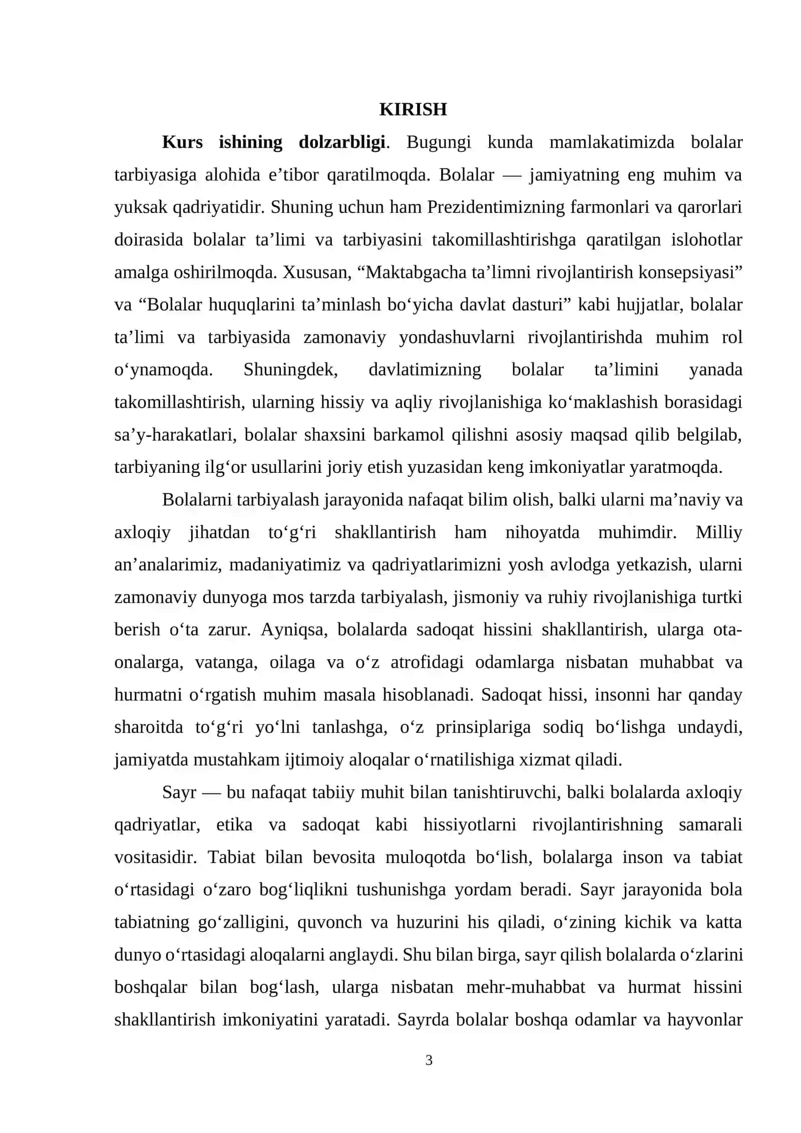 Sayr orqali bolalarda sadoqat hissini tarbiyalash 3