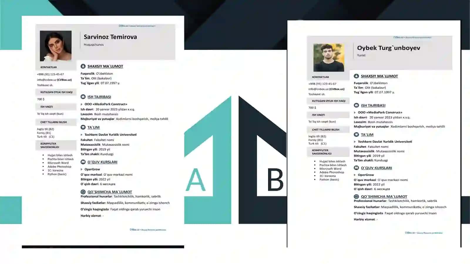 Ta'sirchan rezyume va boshqa shaxsiy biografik ma'lumotlar tuzish 3