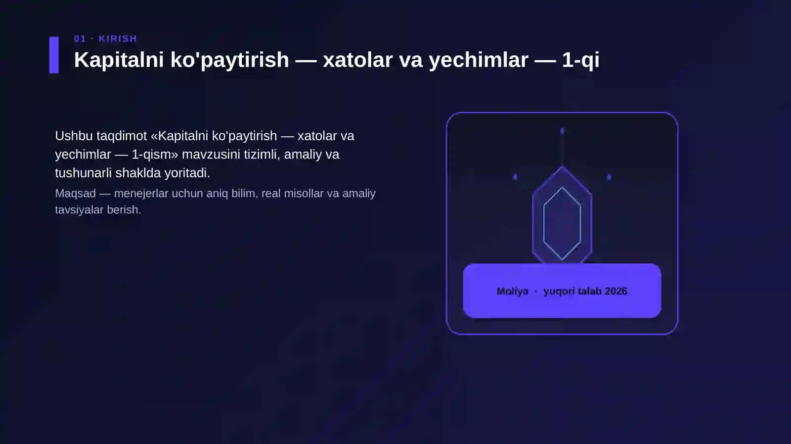Kapitalni ko'paytirish — xatolar va yechimlar — 1-qism 3
