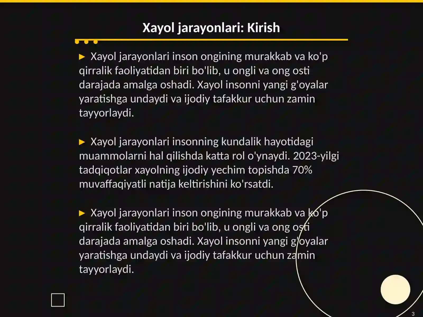Xayol jarayonlari va xayol turlari 3