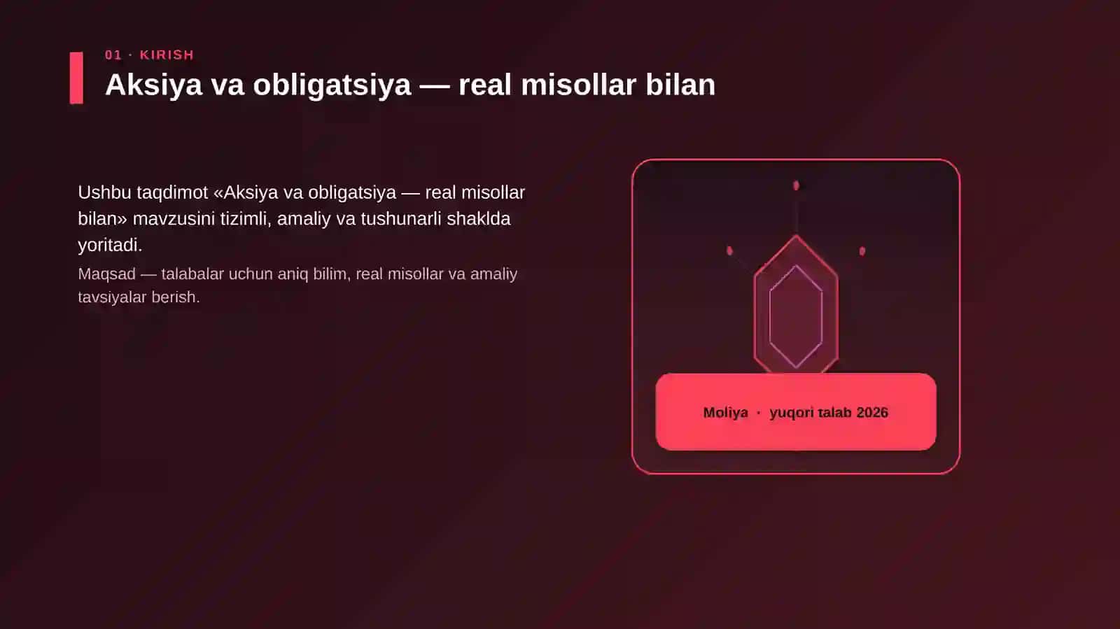 Aksiya va obligatsiya — real misollar bilan 3