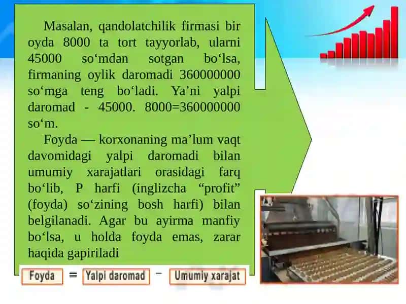 Yalpi daromad, foyda va zarar 3