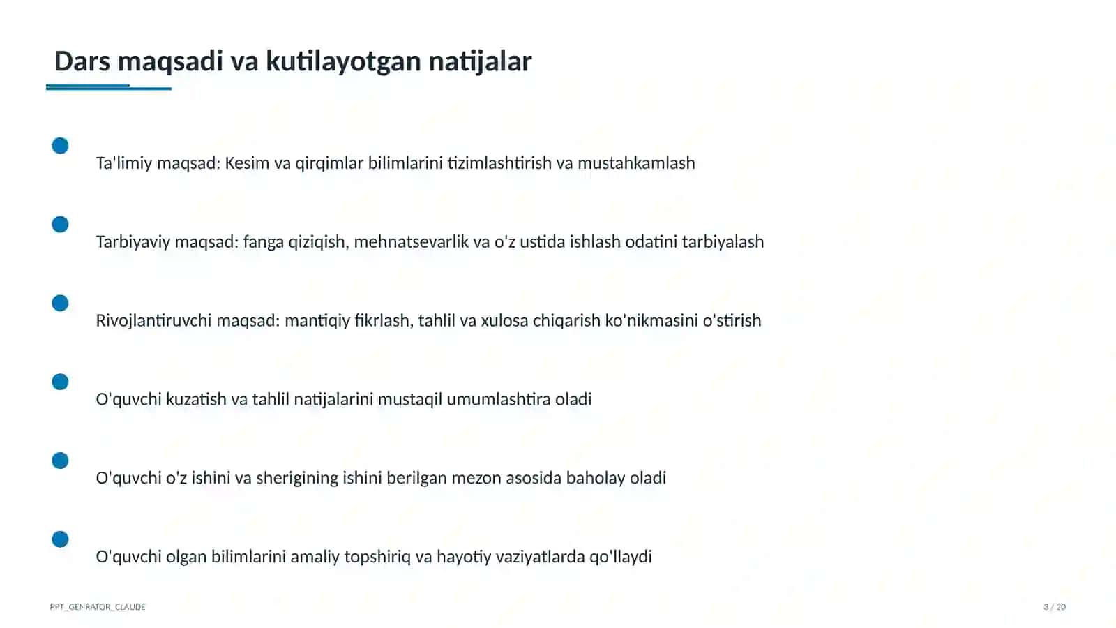 Kesim va qirqimlar (9-sinf) 3
