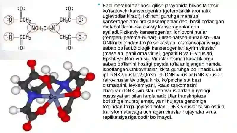 Kantserogen agentlar va ularning hujayralar bilan o’zaro tasiri 3