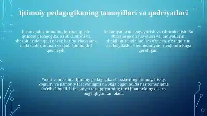 Ijtimoiy Pedagogika Fanining Joriy Etilishi 3