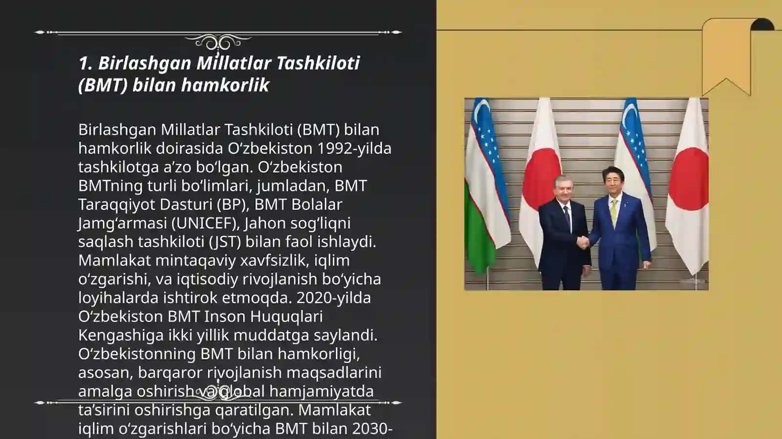 O‘zbekistonning xalqaro tashkilotlar bilan hamkorlik aloqalari 3