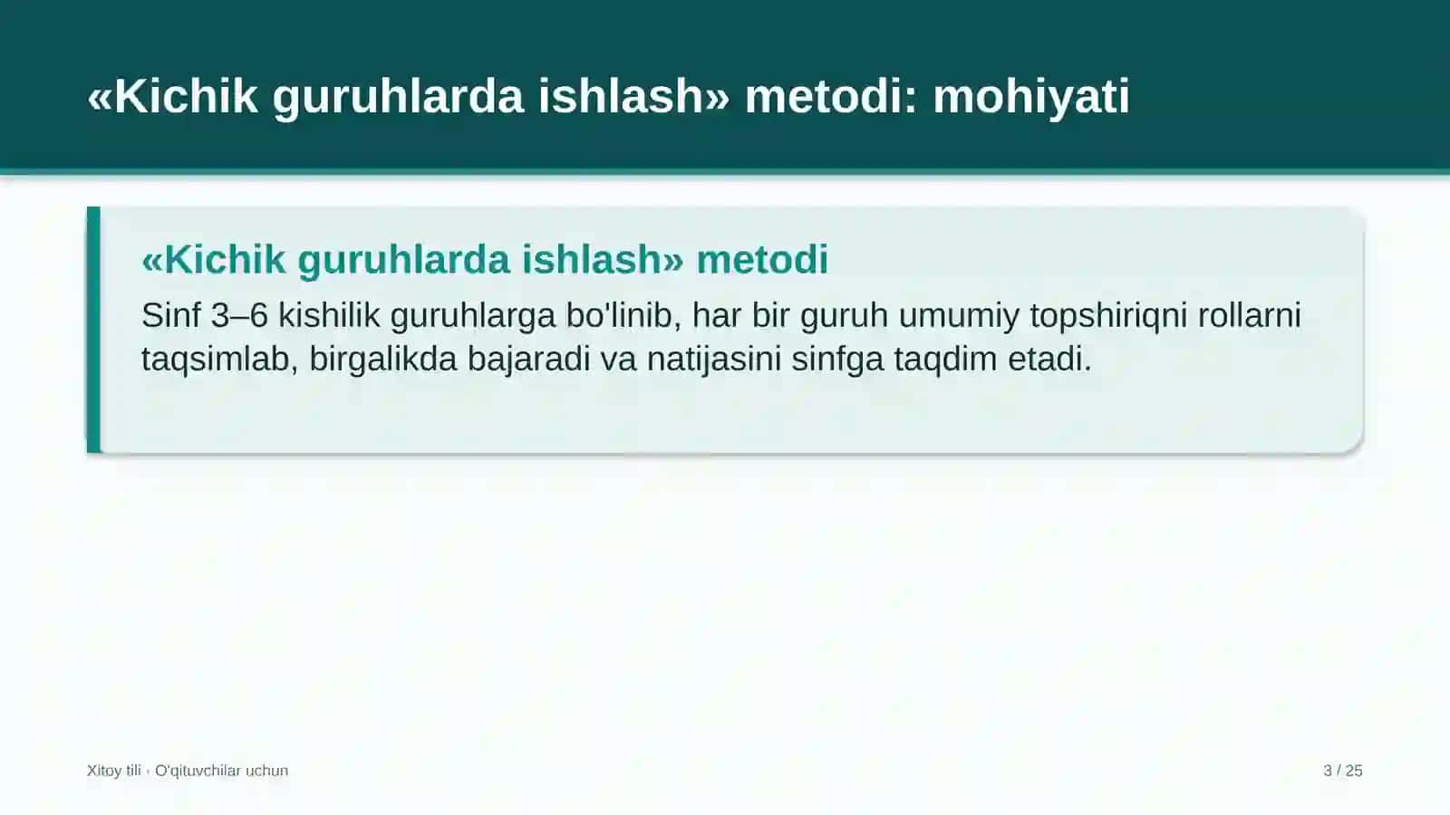 xitoy tili darslarida kichik guruhlarda ishlash metodidan foydalanish 6916 3