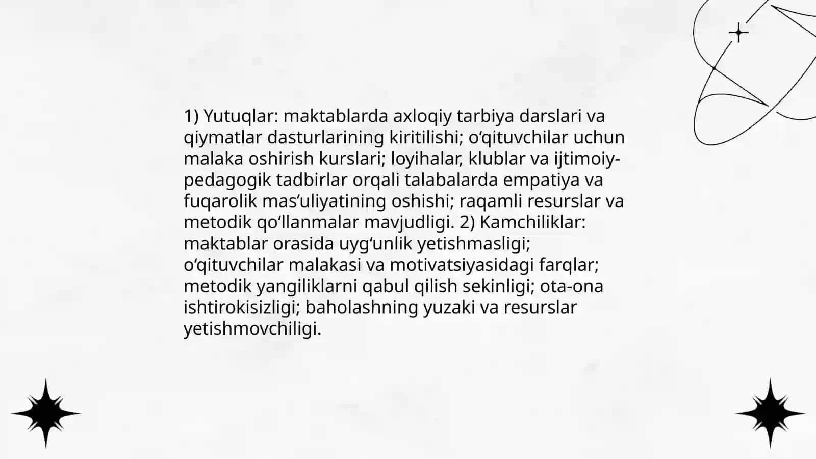 Zamonaviy axloqiy tarbiyaning yutuqlari va kamchiliklari 3