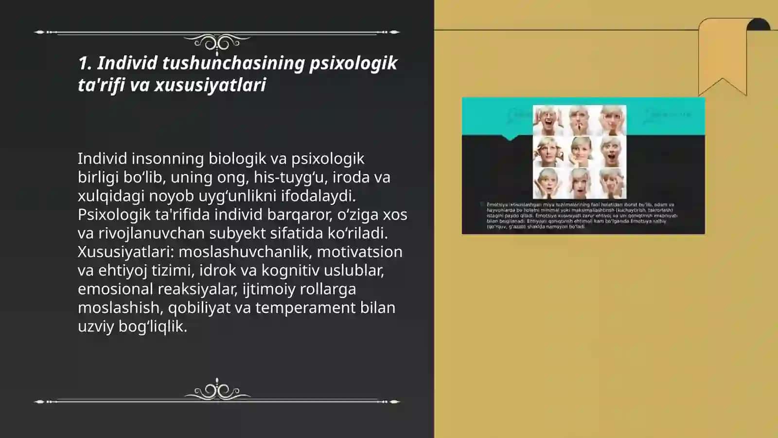 Psixologiyada "individ", " shaxs", "individuallik " tushunchalari. Temperament. Xarakter. Qobiliyat 3