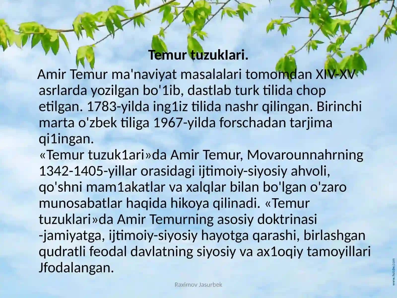 Temurtuzuklari 3