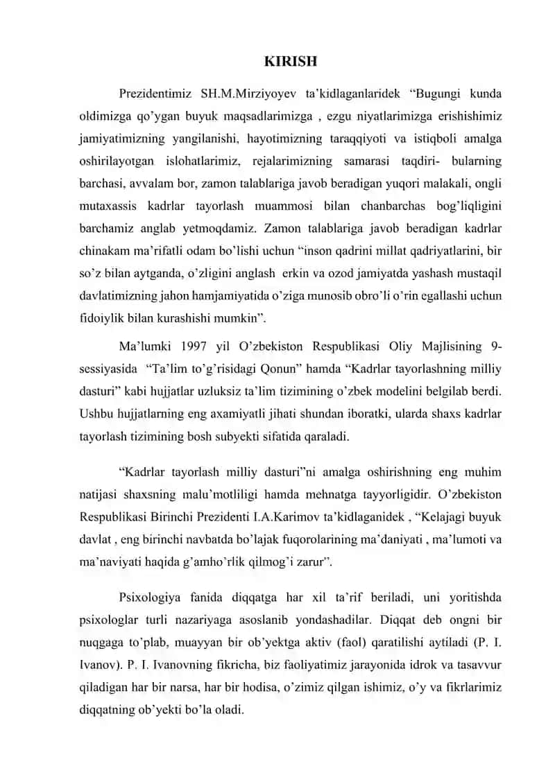 DIQQAT XUSUSIYATLARI 3