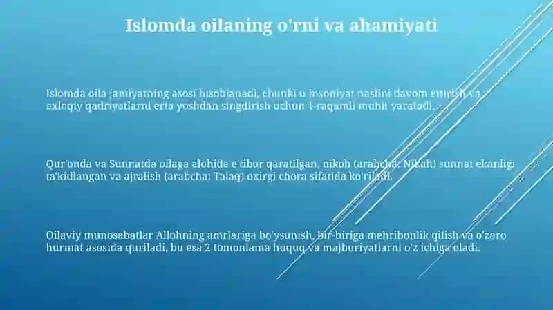 Shayx Muhammad Sodiq Muhammad Yusufning "Baxtiyor oila" asarida islom qadriyatlarining talqini 3