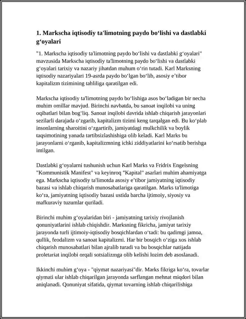 MARKSCHA IQTISODIY TALIMOTNING TARIXIY TAQDIRI 3