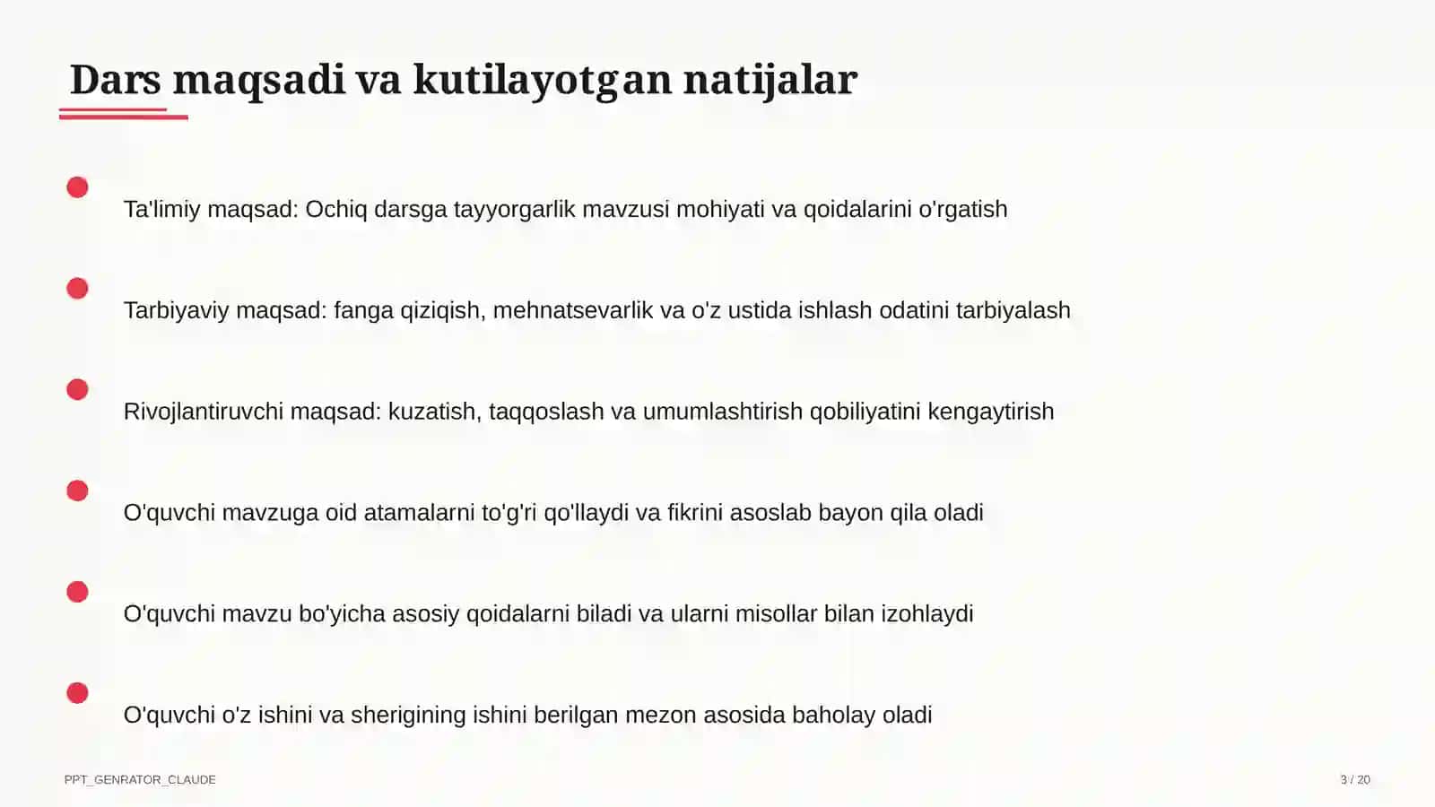 Ochiq darsga tayyorgarlik 3