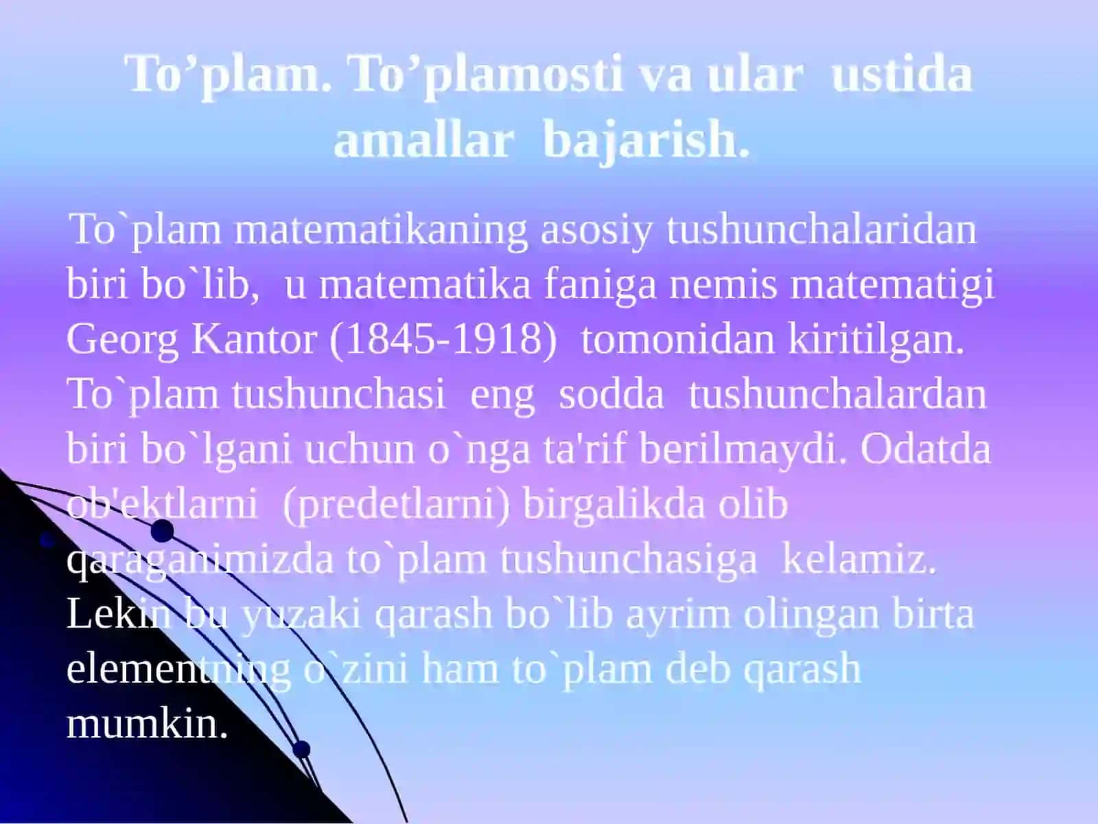 MATEMATIKA FANIDAN TAQDIMOTI 3