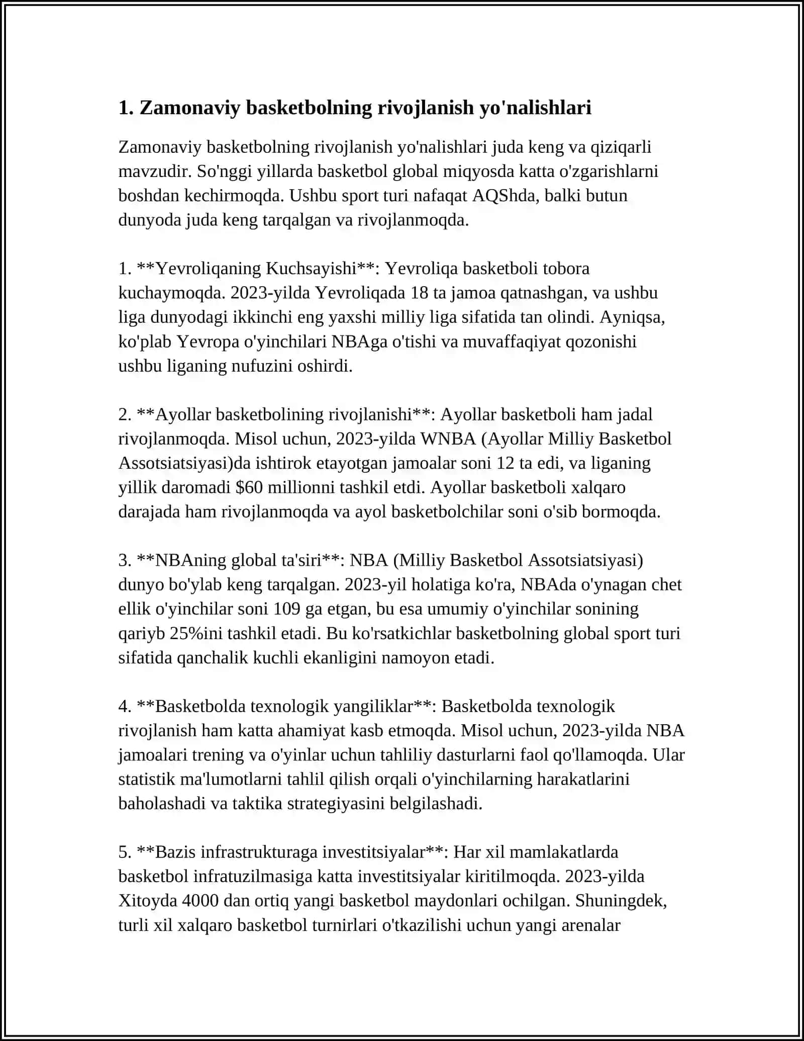 ZAMONAVIY BASKETBOLNING DOLZARB MASALALARI. KO'KRAKDA KROL USULIDA SUZISH 3