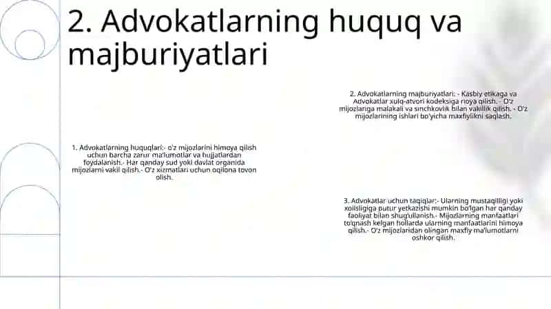 Advokatlik tamoyillari 3