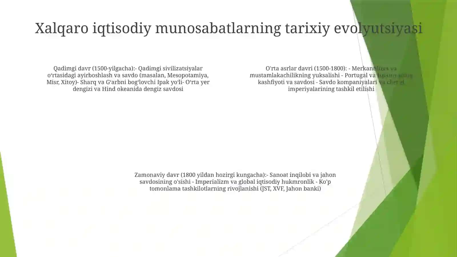 Xalqaro Iqtisodiy Munosabatlar VaUningShakllanishi 3