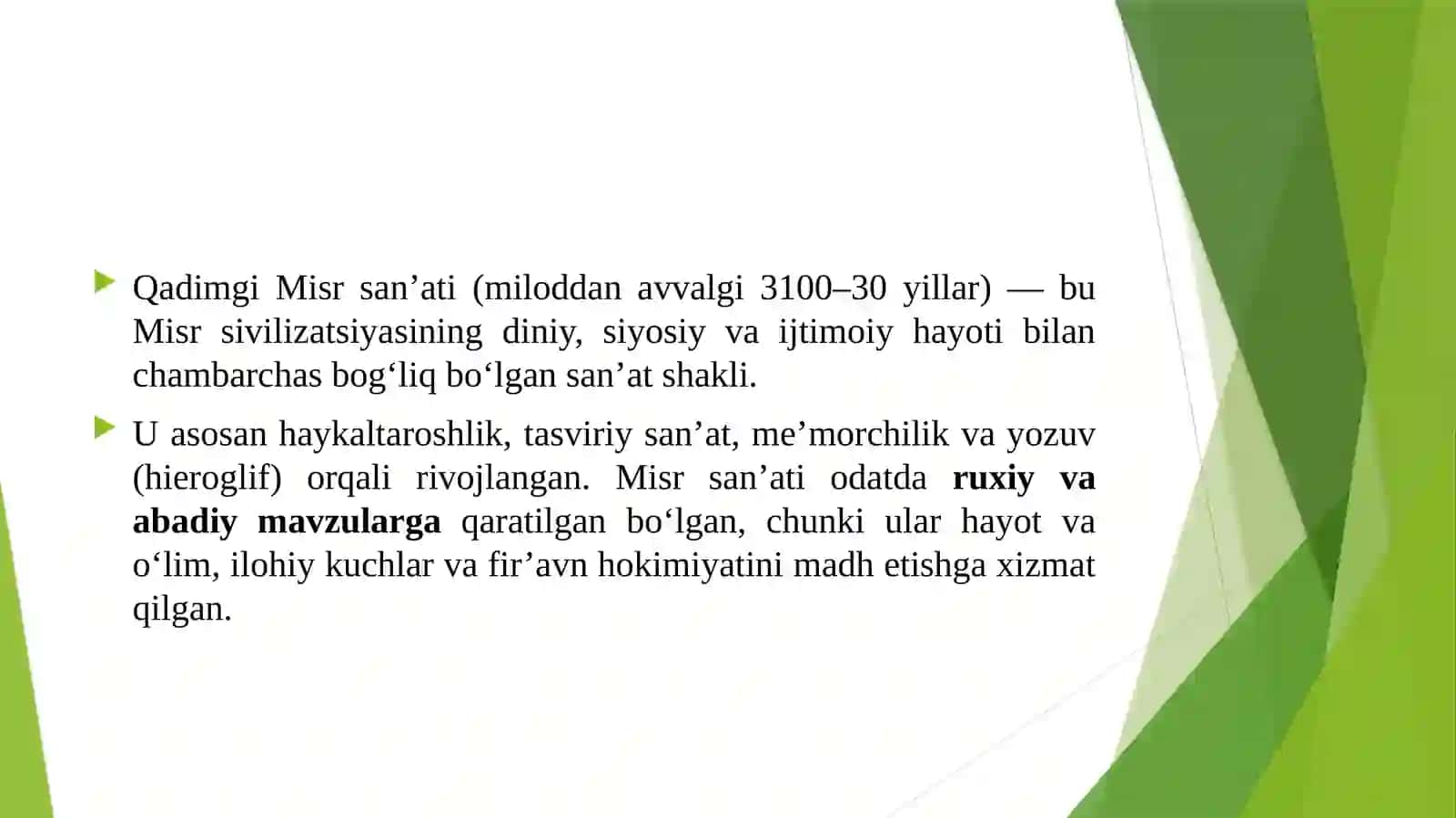 QADIMGI MISR SAN’ATI. 3