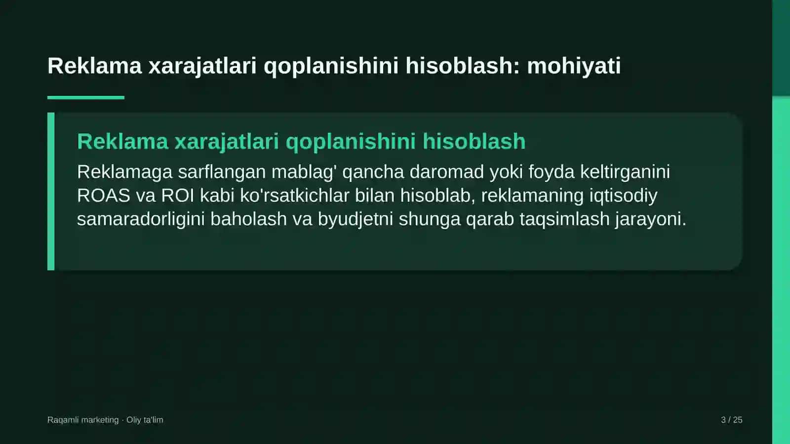 muzeylarda reklama xarajatlarining qoplanishini hisoblash 2063 3
