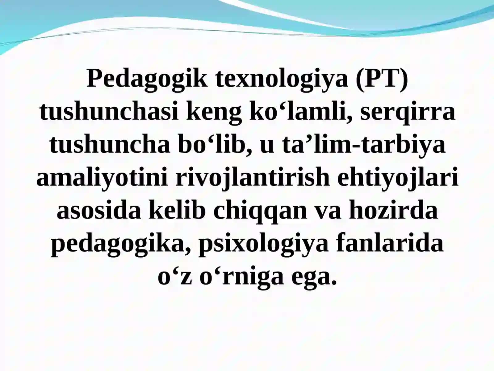 PEDAGOGIK TEXNOLOGIYALARNI RIVOJLANISH TARIXI 3