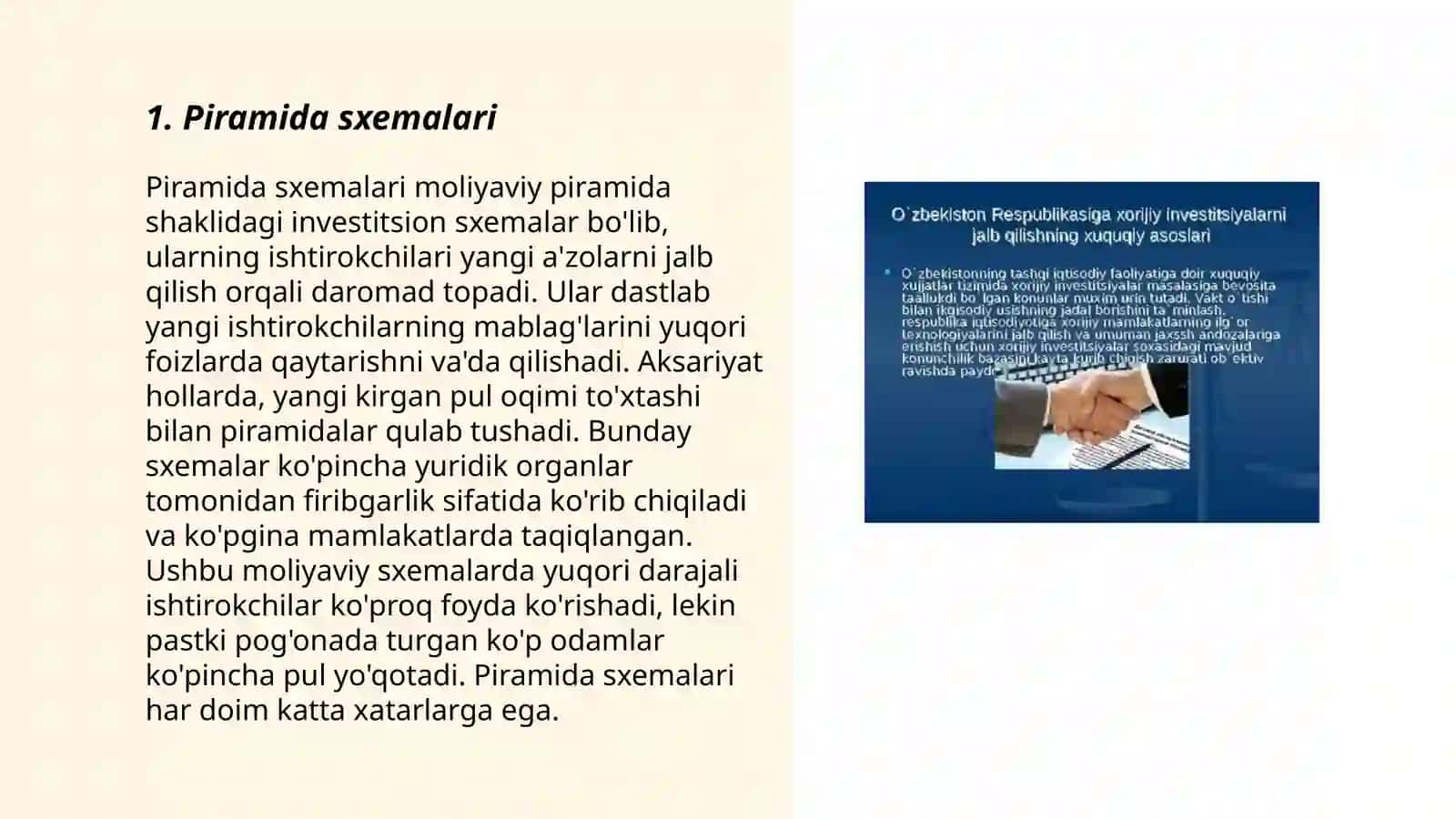 Piramida sxemalari 3