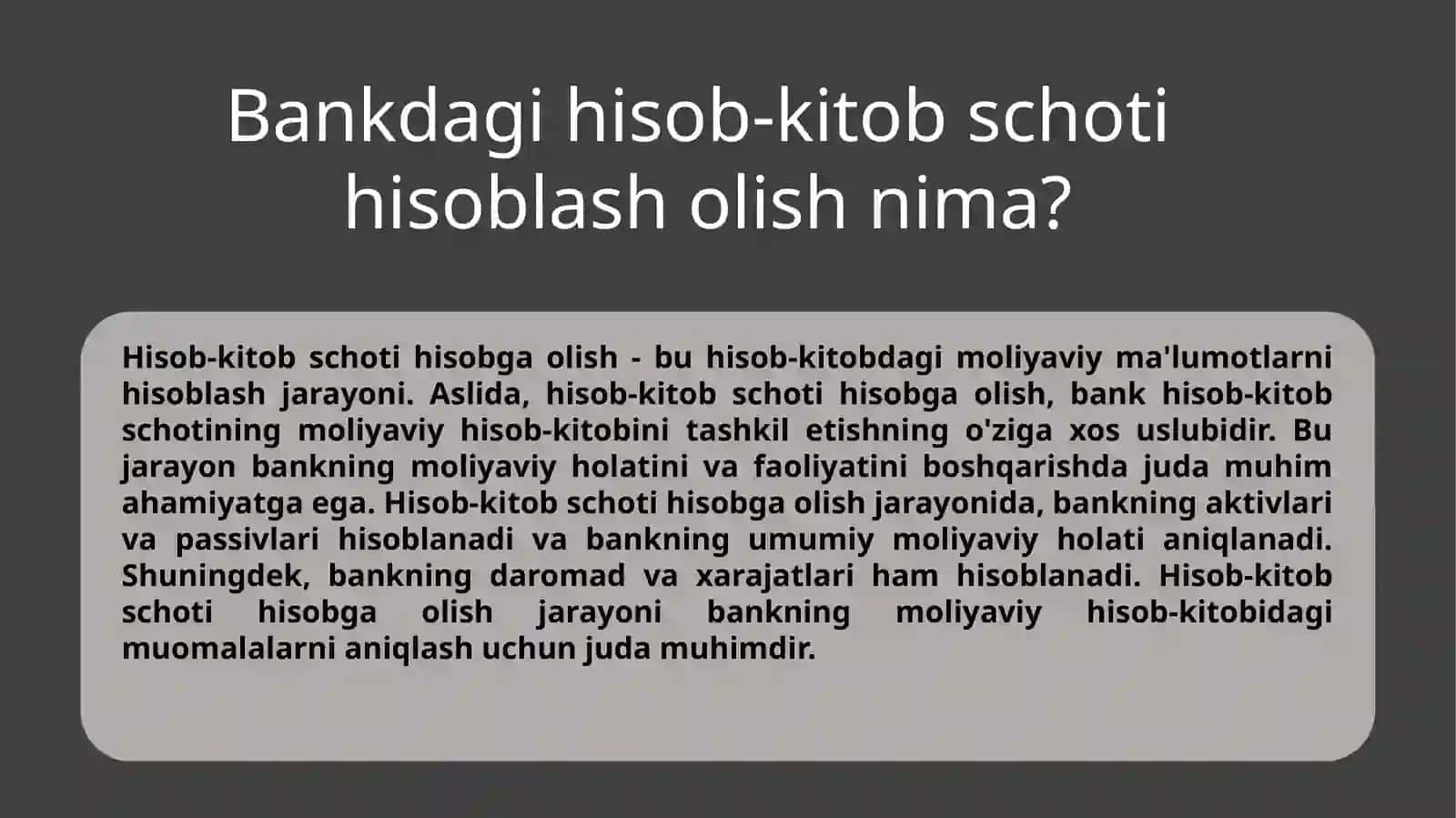 Bankdagi hisob-kitob schoti 3