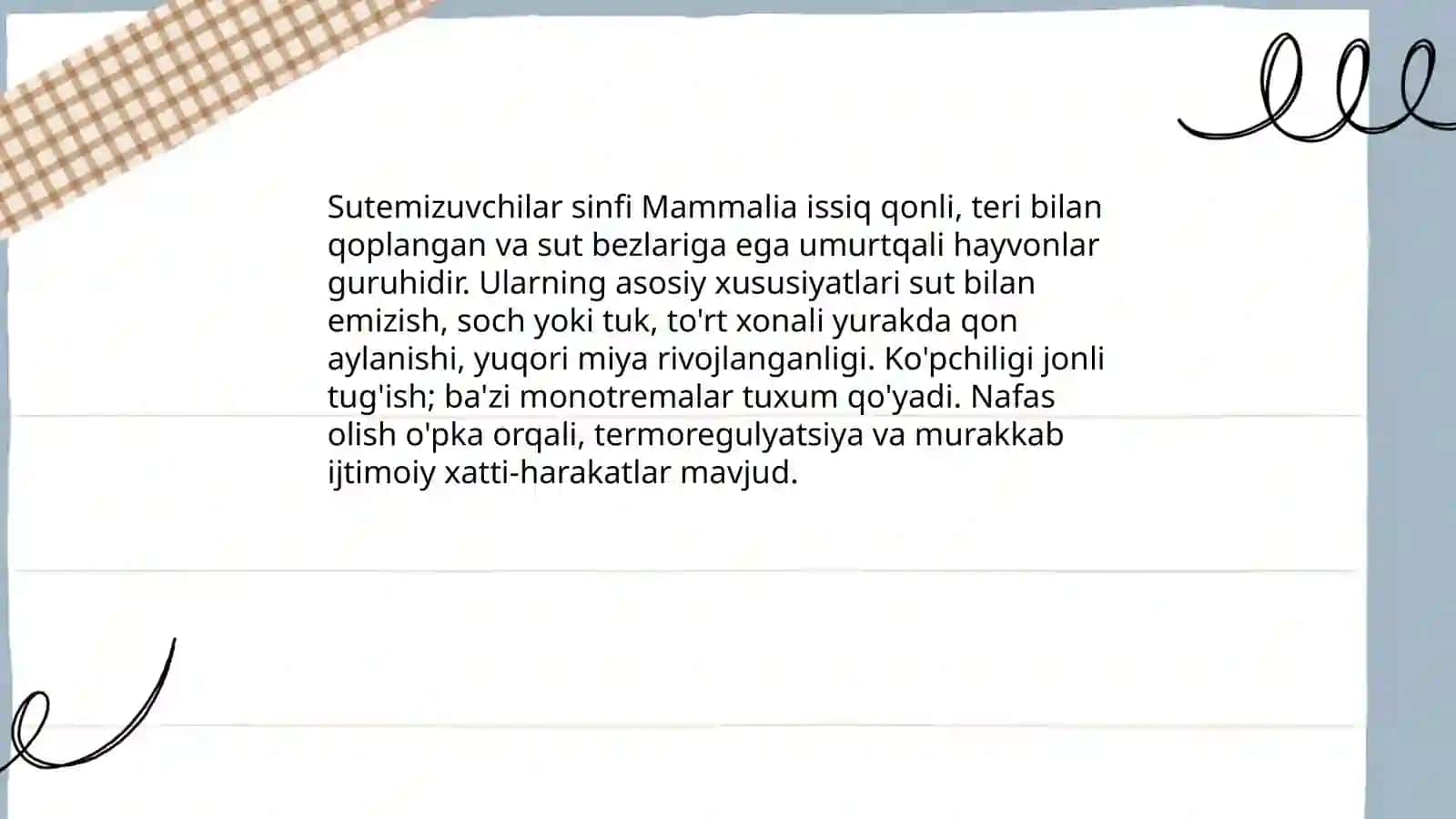 Sutemizuvchilar sinfi 3