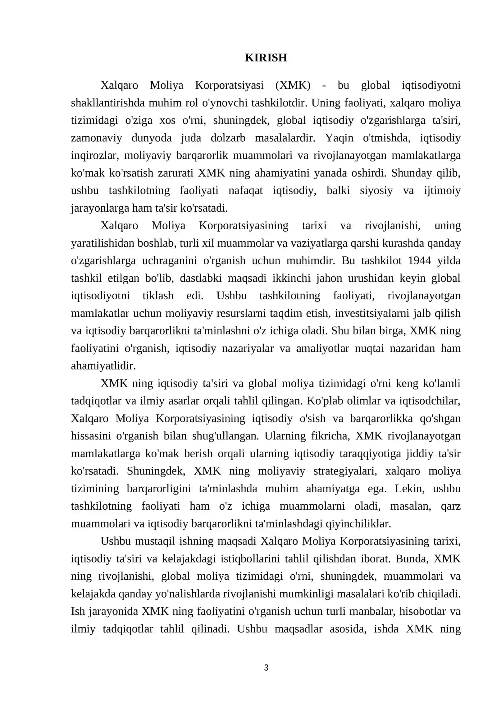Xalqaro Moliya Korporatsiyasi 3
