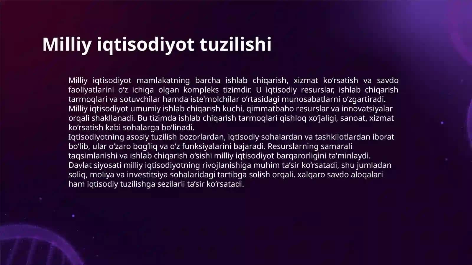 MILLIY IQTISODIYOT VA UNING MAKRO IQTISODIY O’LCHAMLARI 3