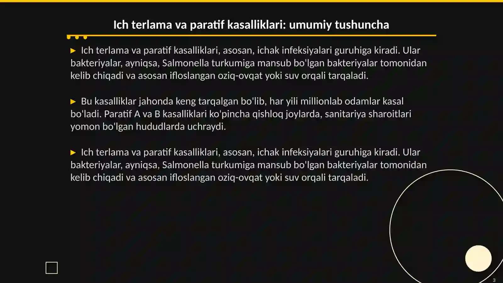 Ich terlama va paratif kasalliklari: umumiy tushuncha 3