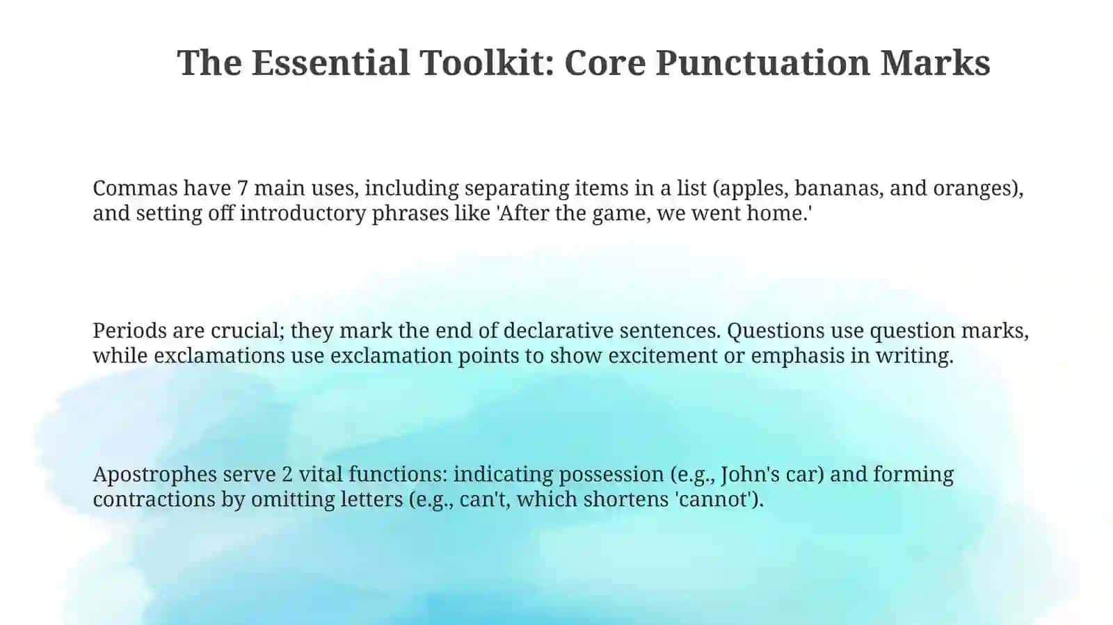 Punctuation rules 3