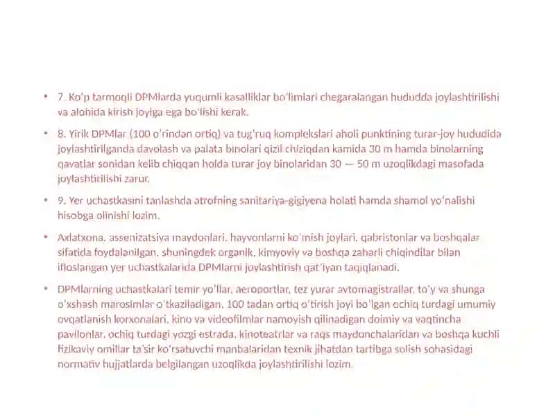 Loyiha materiallari boyicha davolash-profilaktikamuassalarini gigiyenik baholash 3